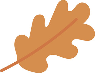 Cartoon Oak Leaf