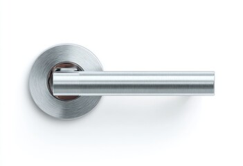 Stainless steel door handle, top view