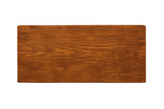 Weathered wooden plank revealing natural grain texture, floating against transparent backdrop, perfect for mockup design