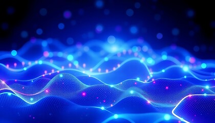 Futuristic Holographic Background: Glitch Aesthetic