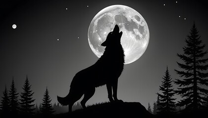 Majestic Lone Wolf in Winter Wonderland