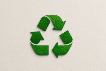Eco-friendly symbol representing recycling sustainability and environmental consciousness depicted with vibrant green arrows symbolizing waste reduction and ecological mindfulness in a