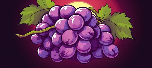 grape vector illustration t-shirt design,generative AI