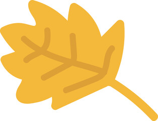 Fototapeta premium Cartoon Autumn Leaf