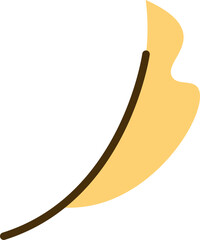 Stylized Feather with Curved Line