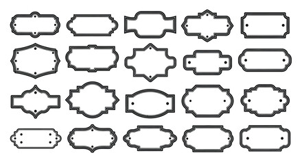 Obraz premium Collection of Vintage Blank Frame Illustrations