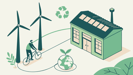 Sustainable Living EcoFriendly Building and Renewable Energy.