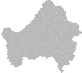 Bryansk Oblast, Russia – administrative vector map with district boundaries (Web Mercator projection, PPT-compatible & fully editable)