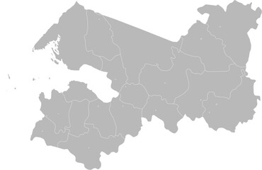 Leningrad Oblast, Russia – administrative vector map with district boundaries (Web Mercator projection, PPT-compatible & fully editable)