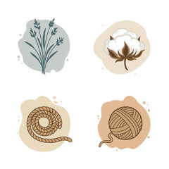 Natural Fiber Icons