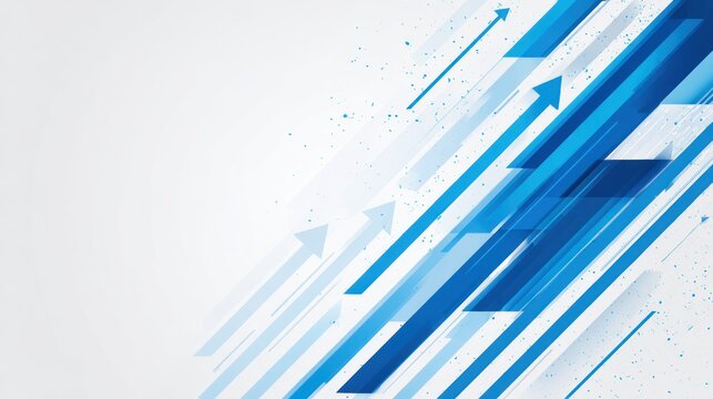 Blue arrows angled up and right, on a white background with light blue speckles