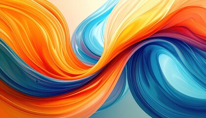 Abstract Swirling Colors Design