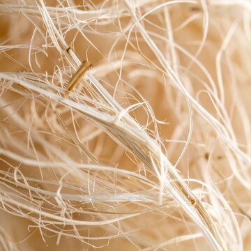 Close up of Interwoven Plant Roots Fibrous Texture in Beige Color
