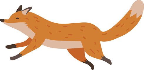 Running Fox Cartoon