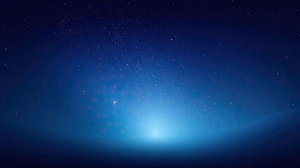 Deep blue night sky with scattered stars.