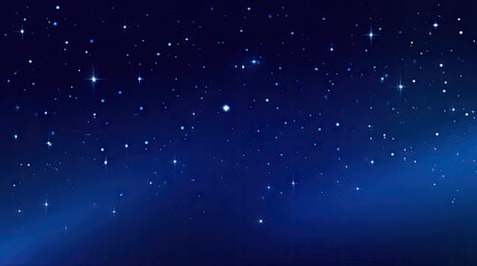 Obraz premium Starry night sky, deep blue hues.