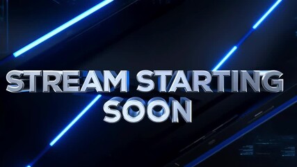 Stream Starting Soon: The title card creates the anticipation for a live broadcast to begin, in a clean and modern presentation.