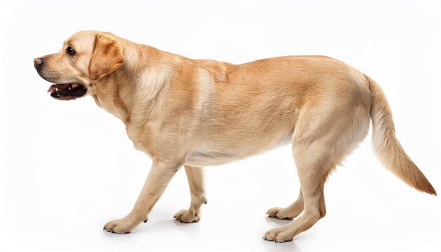 Yellow labrador retriever in profile