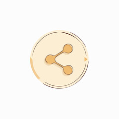 share flat icon on white background