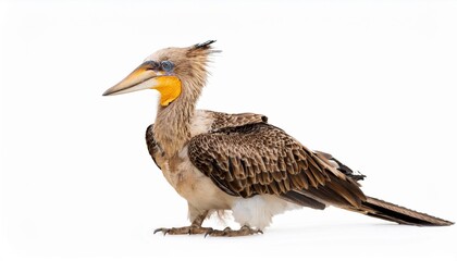 Ground hornbill with yellow beak