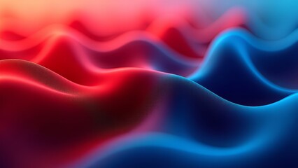 Obraz premium Abstract wavy surface with red and blue colors