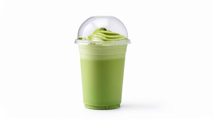 Matcha green tea freeze with whipped topping