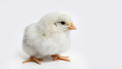 Fototapeta premium White chickling on white background
