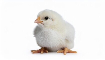 Obraz premium White chickling on white background