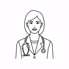 Fototapeta premium Smiling Doctor Healthcare Profile.
