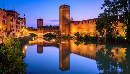 Obraz premium Ancient European city at dawn