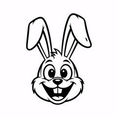 Obraz premium Happy Easter Bunny Face.