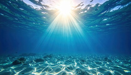 Fototapeta premium Sunlight Underwater Scene