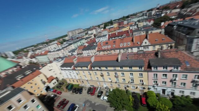 City Opole drone fpv shot
