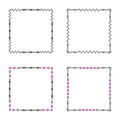 Frame border icon. Purple line symbol. Minimal outline design. Vector frame illustration.