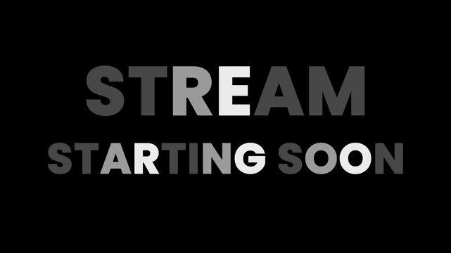 STREAM STARTING SOON, neon glowing text animation. Perfect for intros, call-to-action scenes, startup messages, or motivational content. Bright and energetic design with flickering neon light effect. 
