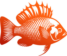 background ilustration cichlid fish