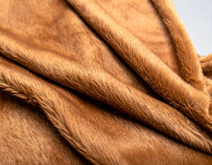 A close up of a furry brown fabric