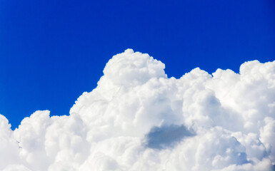 Blue sky with cumulus clouds