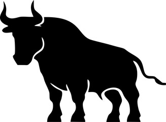 Cow Logo Design, Bison icon silhouette, Buffalo silhouette isolated, Vector illustration Buffalo Logo Design, Bull Logo