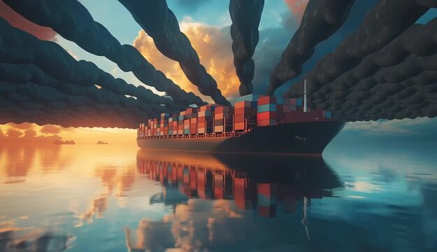 Surreal dreamlike interpretation of tariffs choking the global economy