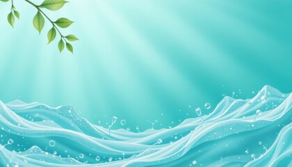 a aqua mint breeze gradient background a fresh ocean inspired gradient of teal fading to icy mint, with luminous cool glow effect, for luxury organic skincare e commerce hero sections.