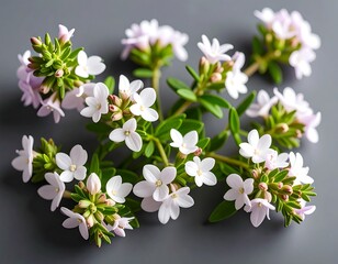 Delicate cluster of small white flowers