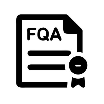 Fqa document frequently asked questions file faq icon certification badge vector illustration graphic