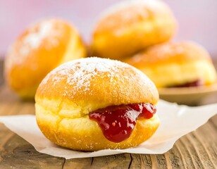 Delicious jam-filled donuts