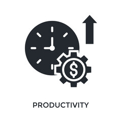 Obraz premium Productivity Icon Glyph Style. Vector Illustration For Graphic Design