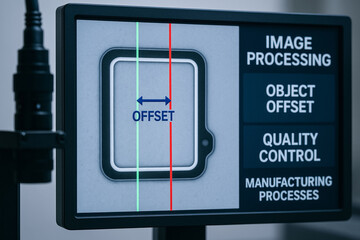 Quality control in manufacturing processes uses image processing to detect object offset and ensure precision in production