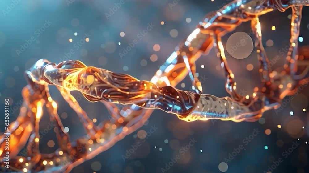 Wall mural a visually captivating and stylized depiction of a dna double helix. ideal for projects related to b