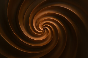 Abstract Brown Spiral Swirl Texture Background.