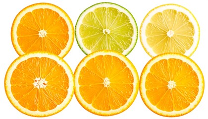 Obraz premium Citrus slices, vibrant colors