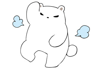 しろくま　怒り